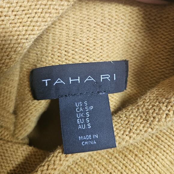 Tahari Yellow Mock Neck Sweater Size Small - Picture 3 of 5